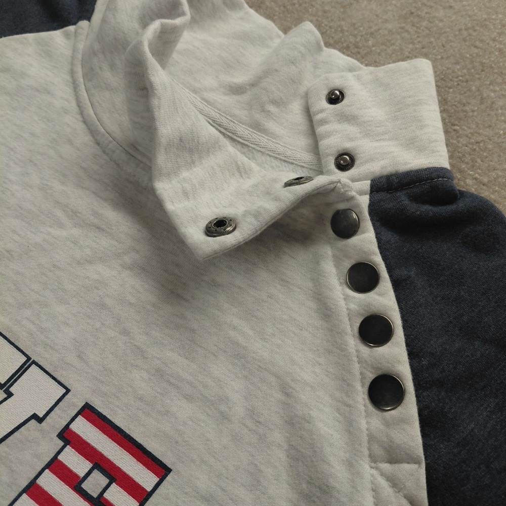 Solheim Cup Womens XXL Golf Side 1/4 Snap Gray Mock Neck Sweatshirt Logo Graphic - Picture 3 of 10